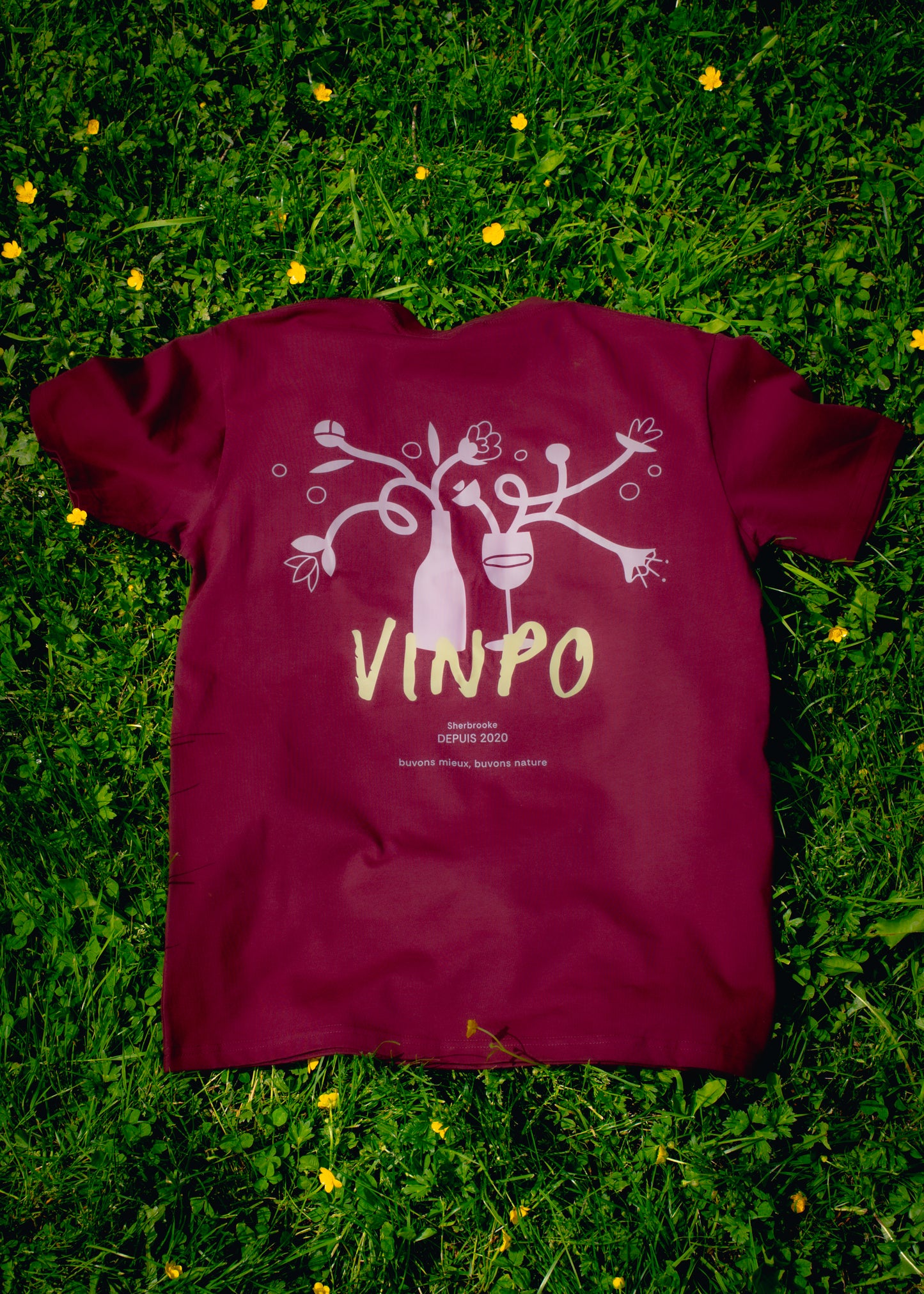 T-SHIRT BOURGOGNE MÉDIUM UNISEXE